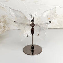 Load image into Gallery viewer, CLEAR QUARTZ BUTTERFLY ON STAND