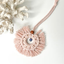 Load image into Gallery viewer, EVIL EYE MACRAME AMULET