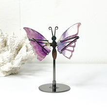 Load image into Gallery viewer, FLUORITE BUTTERFLY WINGS ON STAND