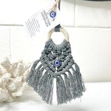 Load image into Gallery viewer, EVIL EYE MACRAME AMULET