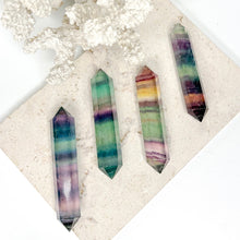 Load image into Gallery viewer, RAINBOW FLUORITE DOUBLE TERMINATED POINT