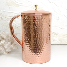Load image into Gallery viewer, 2L hammered copper water jug with lid and handle – Soul Warrior Collective