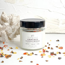 Load image into Gallery viewer, AMBERED SANDALWOOD CRYSTAL SOY CANDLE