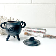Load image into Gallery viewer, CAST IRON PENTACLE CAULDRON