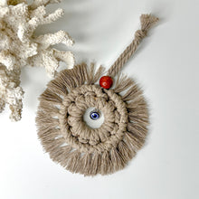 Load image into Gallery viewer, EVIL EYE MACRAME AMULET