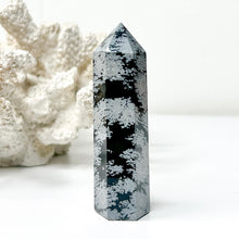Load image into Gallery viewer, SNOWFLAKE OBSIDIAN POINT