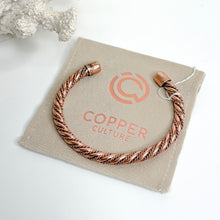 Load image into Gallery viewer, Entwine twisted copper cuff bracelet – Soul Warrior Collective