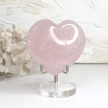 Load image into Gallery viewer, Polished Rose Quartz heart crystal – natural pink crystal for love and self-love