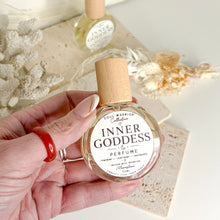Load image into Gallery viewer, Inner Goddess 25ml perfume spray with jasmine, rose geranium, sandalwood, sweet orange and patchouli
