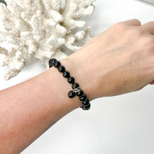 Load image into Gallery viewer, Black Tourmaline gemstone bead bracelet available in 6mm and 8mm sizes – Soul Warrior Collective