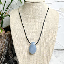 Load image into Gallery viewer, ANGELITE TUMBLED PENDANT NECKLACE