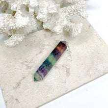 Load image into Gallery viewer, RAINBOW FLUORITE DOUBLE TERMINATED POINT