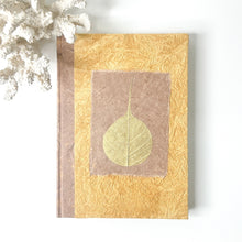 Load image into Gallery viewer, TIBETAN LARGE JOURNAL - GOLD BODHI LEAF