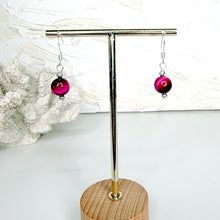 Load image into Gallery viewer, Red Tiger’s Eye Sterling Silver Earrings