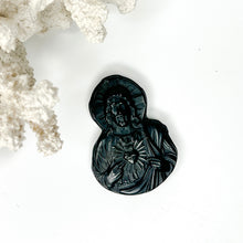 Load image into Gallery viewer, BLACK OBSIDIAN JESUS CARVING