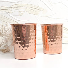 Load image into Gallery viewer, HAMMERED COPPER CUP SET OF 2