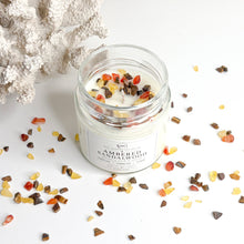 Load image into Gallery viewer, AMBERED SANDALWOOD CRYSTAL SOY CANDLE