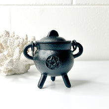 Load image into Gallery viewer, CAST IRON PENTACLE CAULDRON