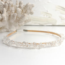 Load image into Gallery viewer, Crystal chip headbands in Clear Quartz, Rose Quartz, Green Aventurine and Aquamarine