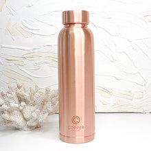 Load image into Gallery viewer, HAMMERED & POLISHED COPPER WATER BOTTLE
