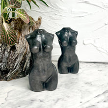 Load image into Gallery viewer, SILVER SHEEN OBSIDIAN CARVING BODY