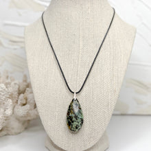 Load image into Gallery viewer, AFRICAN TURQUOISE TEARDROP PENDANT