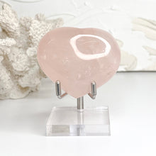 Load image into Gallery viewer, Polished Rose Quartz heart crystal – natural pink crystal for love and self-love