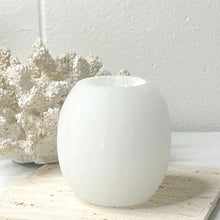 Load image into Gallery viewer, TUBE SELENITE TEA-LIGHT CANDLE HOLDER