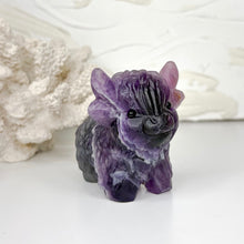 Load image into Gallery viewer, FLUORITE HIGHLAND COW CARVING