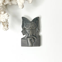 Load image into Gallery viewer, BLACK OBSIDIAN BUTTERFLY FACE CARVING