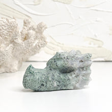 Load image into Gallery viewer, MOSS AGATE DRAGON HEAD CARVING