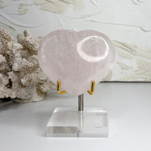 Load image into Gallery viewer, Polished Rose Quartz heart crystal – natural pink crystal for love and self-love