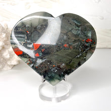 Load image into Gallery viewer, BLOODSTONE LARGE HEART