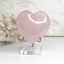 Load image into Gallery viewer, Polished Rose Quartz heart crystal – natural pink crystal for love and self-love