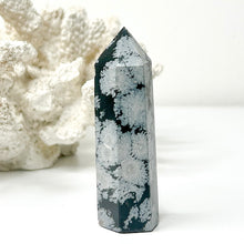 Load image into Gallery viewer, SNOWFLAKE OBSIDIAN POINT