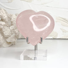Load image into Gallery viewer, Polished Rose Quartz heart crystal – natural pink crystal for love and self-love