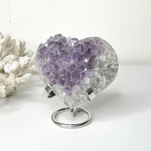 Load image into Gallery viewer, AMETHYST CLUSTER HEART