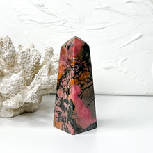 Load image into Gallery viewer, RHODONITE OBELISK CRYSTAL TOWER