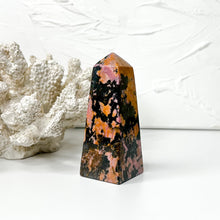 Load image into Gallery viewer, RHODONITE OBELISK CRYSTAL TOWER