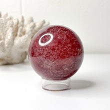 Load image into Gallery viewer, STRAWBERRY QUARTZ SPHERE