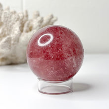 Load image into Gallery viewer, STRAWBERRY QUARTZ SPHERE