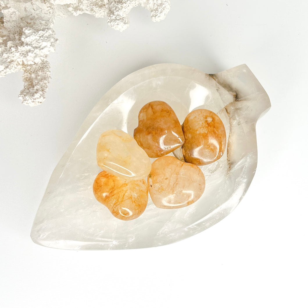 CLEAR QUARTZ LEAF BOWL
