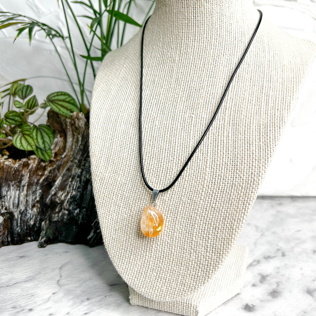 CITRINE TUMBLED NECKLACE