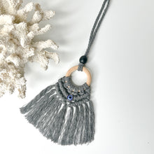 Load image into Gallery viewer, EVIL EYE MACRAME AMULET
