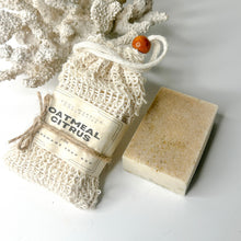 Load image into Gallery viewer, OATMEAL CITRUS SOAP BAR W/SISAL BAG
