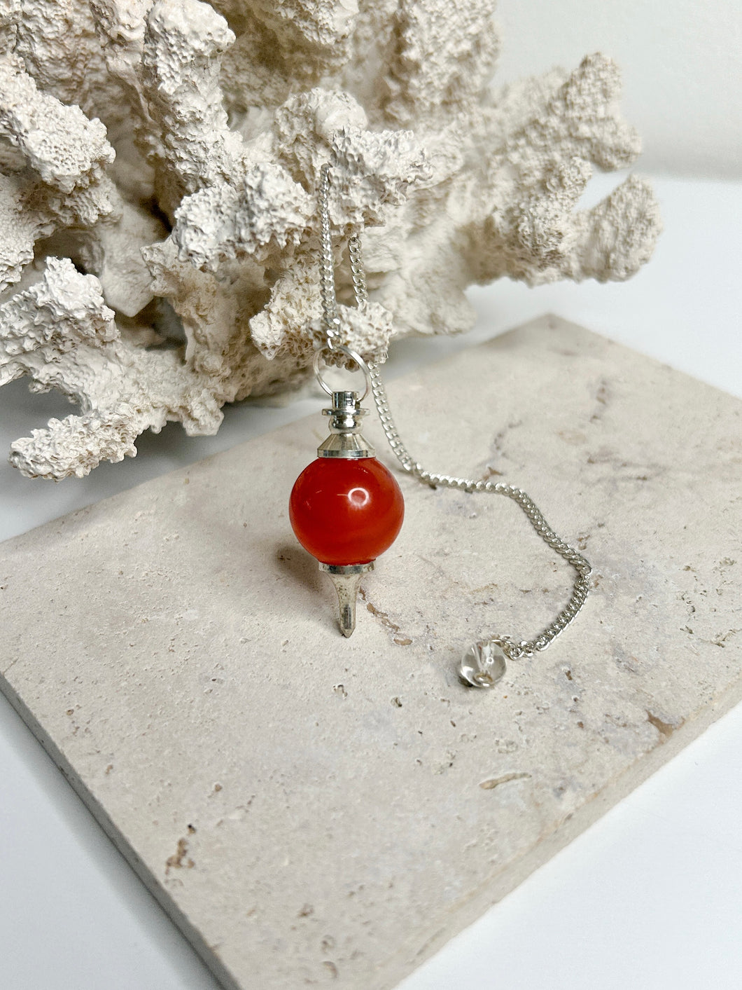 CARNELIAN SPHERE PENDULUM
