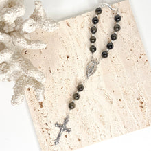 Load image into Gallery viewer, Mini crystal rosary beads with gemstone beads Madonna medal and crucifix
