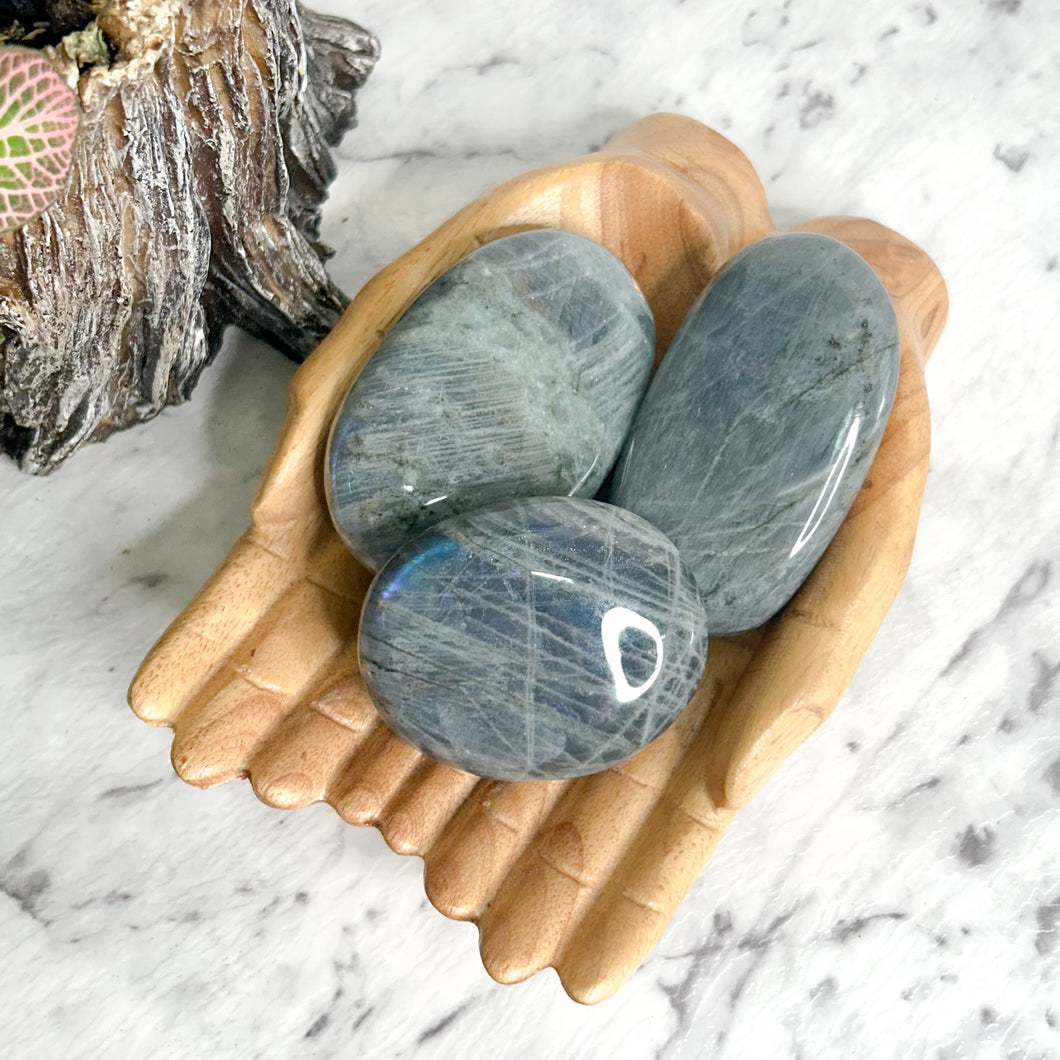 LABRADORITE LARGE PALM STONE