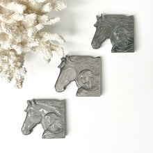 Load image into Gallery viewer, SILVER SHEEN OBSIDIAN HORSE CARVING
