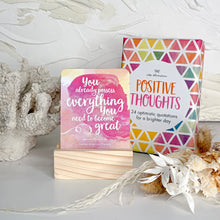 Load image into Gallery viewer, Positive Thoughts Little Affirmations set with 24 uplifting quotation cards for daily inspiration
